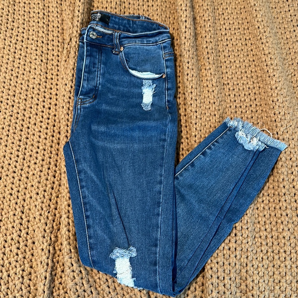 Distressed jeans